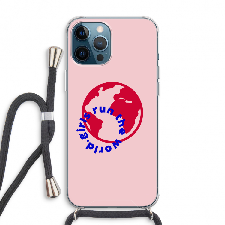 Run The World: iPhone 12 Pro Max Transparant Hoesje met koord