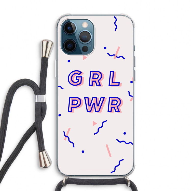 GRL PWR: iPhone 12 Pro Max Transparant Hoesje met koord