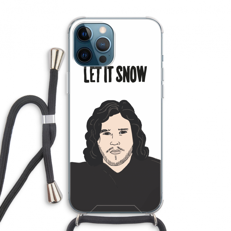 Let It Snow: iPhone 12 Pro Max Transparant Hoesje met koord
