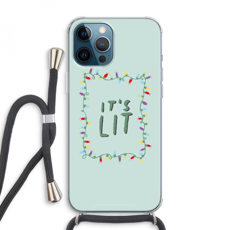 It's Lit: iPhone 12 Pro Max Transparant Hoesje met koord