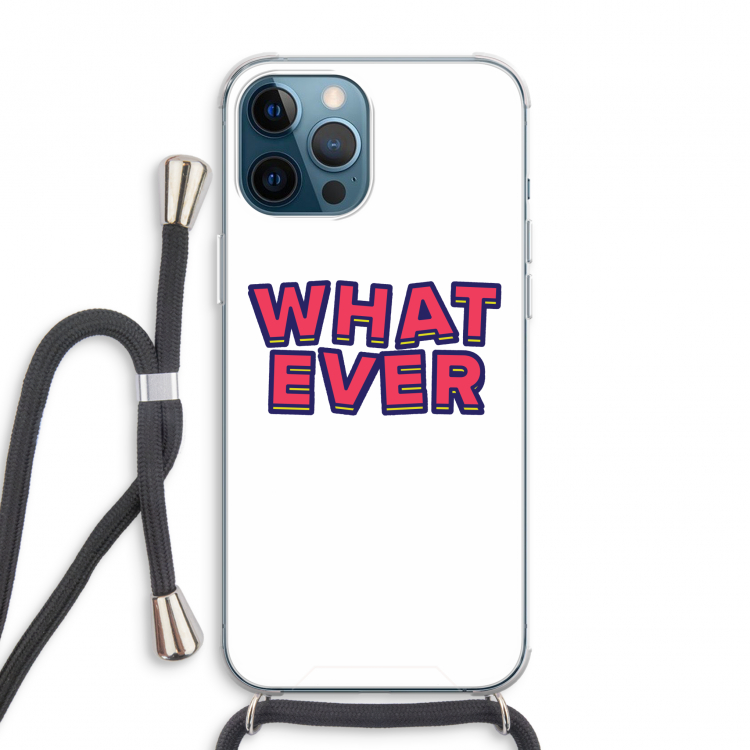 Whatever: iPhone 12 Pro Max Transparant Hoesje met koord