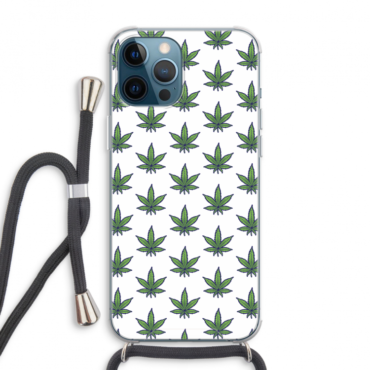 Weed: iPhone 12 Pro Max Transparant Hoesje met koord