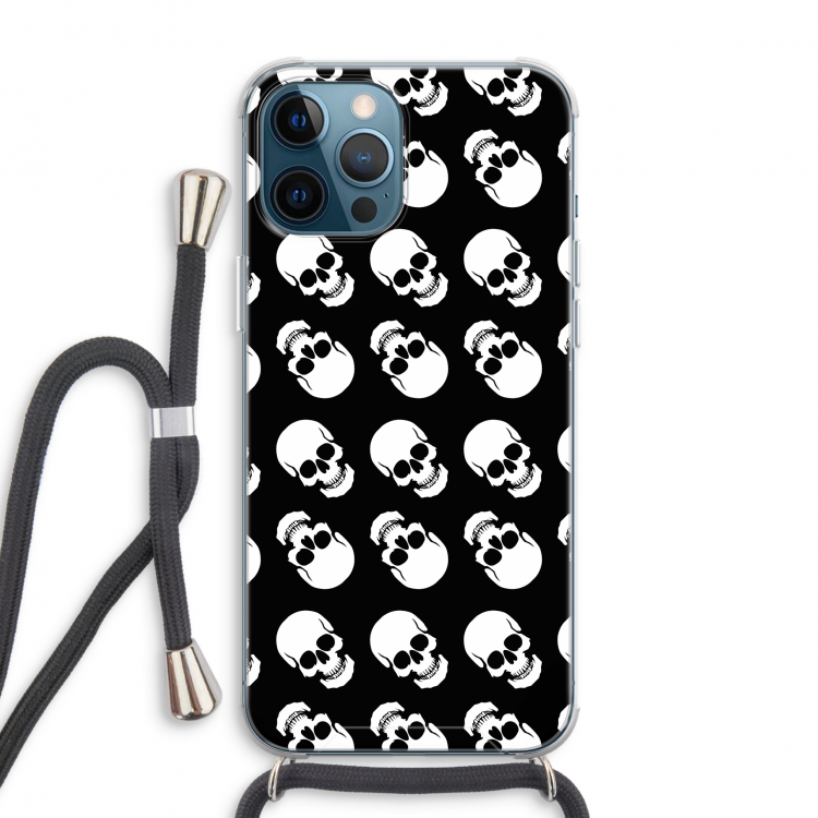 Musketon Skulls: iPhone 12 Pro Max Transparant Hoesje met koord