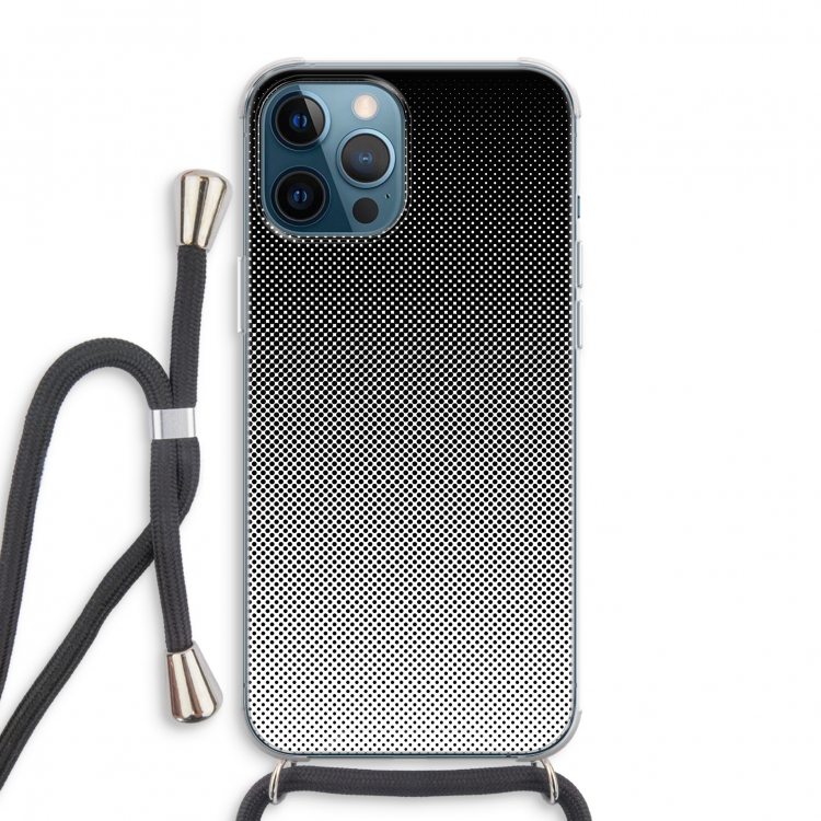 Musketon Halftone: iPhone 12 Pro Max Transparant Hoesje met koord