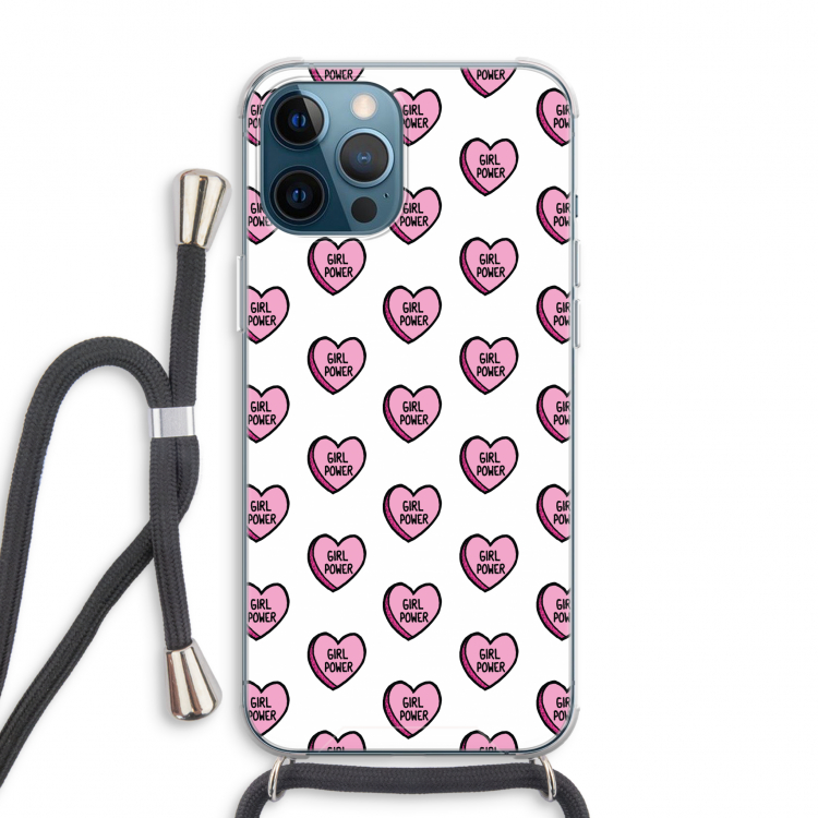 GIRL POWER: iPhone 12 Pro Max Transparant Hoesje met koord