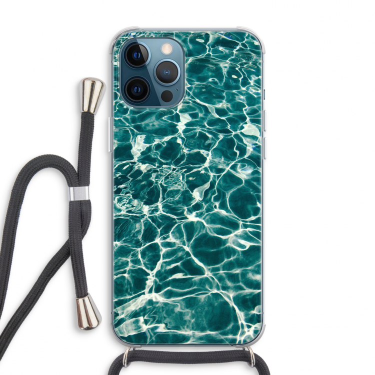 Weerkaatsing water: iPhone 12 Pro Max Transparant Hoesje met koord