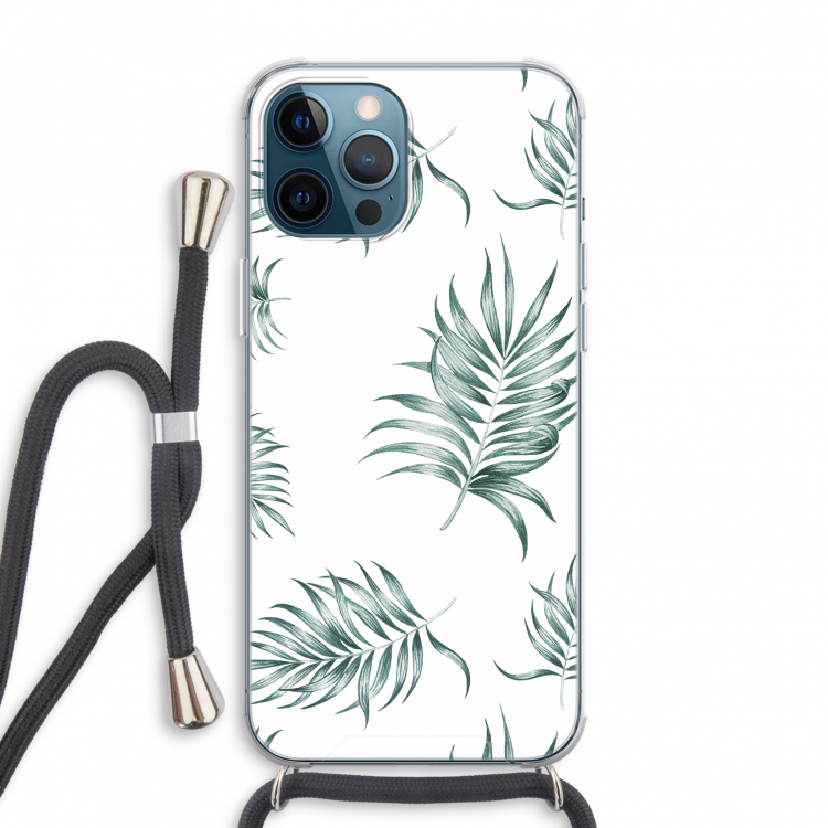 Simple leaves: iPhone 12 Pro Max Transparant Hoesje met koord