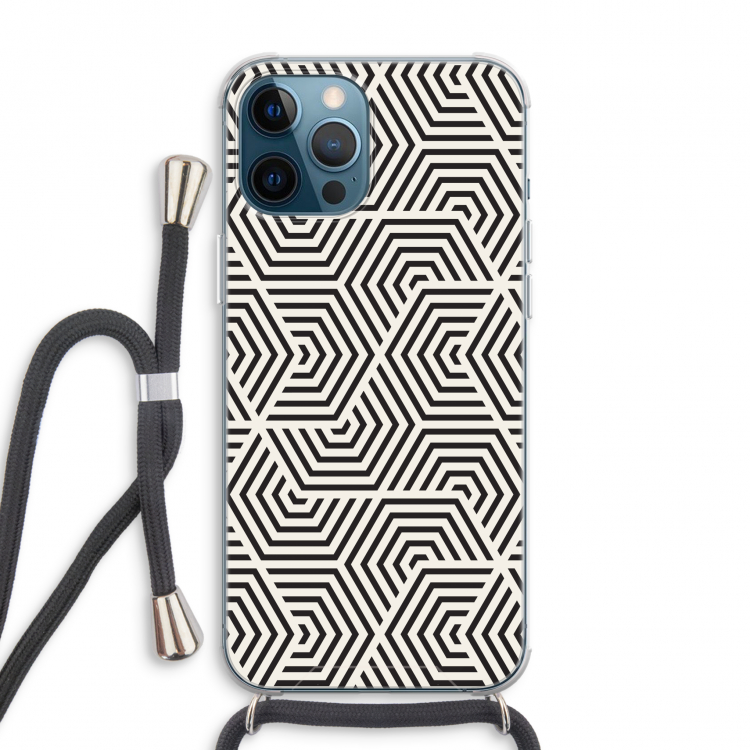 Magic pattern: iPhone 12 Pro Max Transparant Hoesje met koord