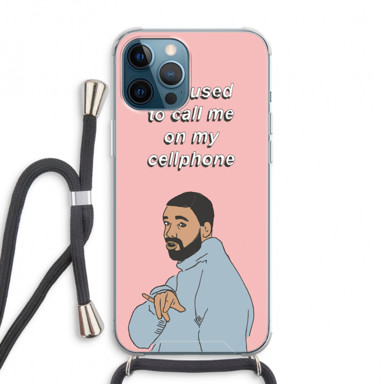 Hotline bling: iPhone 12 Pro Max Transparant Hoesje met koord
