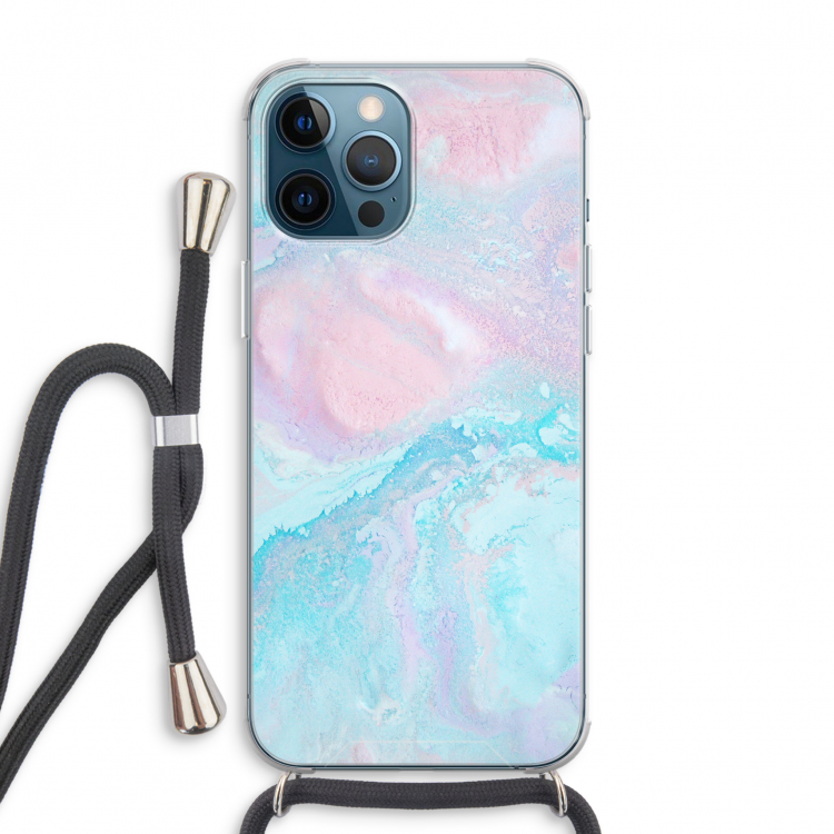 Fantasie pastel: iPhone 12 Pro Max Transparant Hoesje met koord