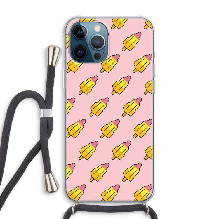 Waterijsjes: iPhone 12 Pro Max Transparant Hoesje met koord