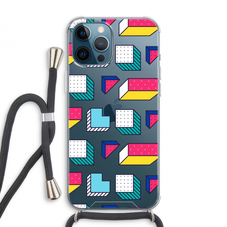 8-bit N°7: iPhone 12 Pro Max Transparant Hoesje met koord