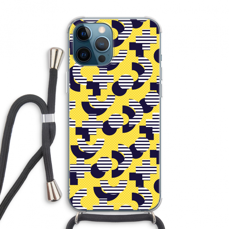 8-bit N°3: iPhone 12 Pro Max Transparant Hoesje met koord
