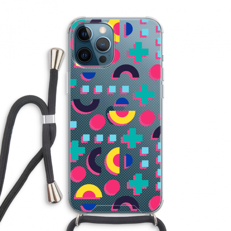 8-bit N°2: iPhone 12 Pro Max Transparant Hoesje met koord