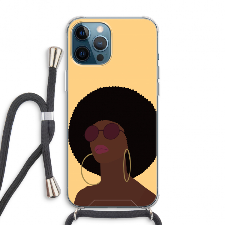 Golden hour: iPhone 12 Pro Max Transparant Hoesje met koord