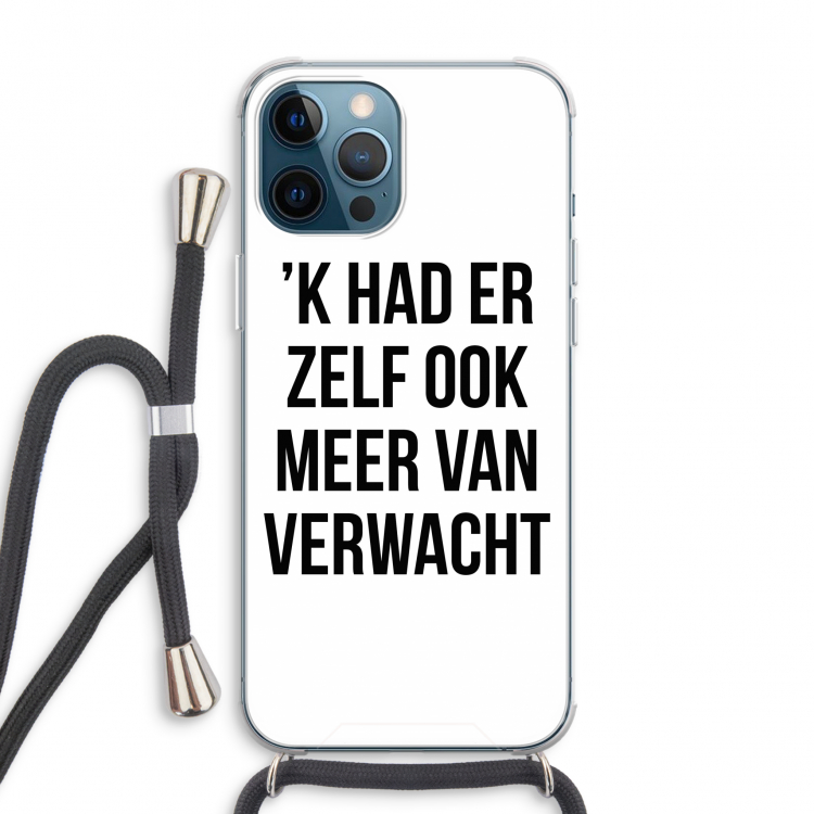 Meer verwacht: iPhone 12 Pro Max Transparant Hoesje met koord