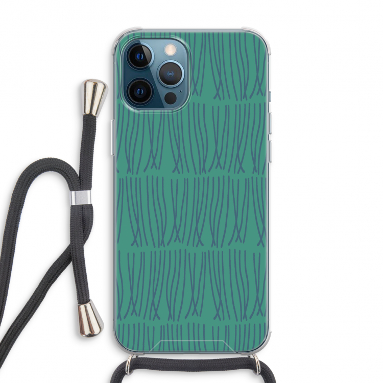 Swirls: iPhone 12 Pro Max Transparant Hoesje met koord