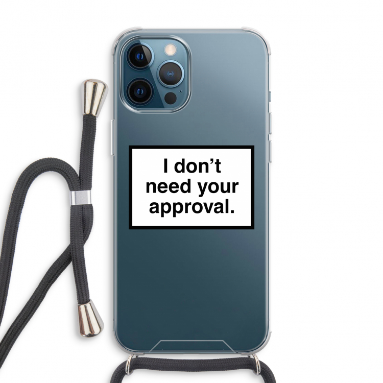 Don't need approval: iPhone 12 Pro Max Transparant Hoesje met koord