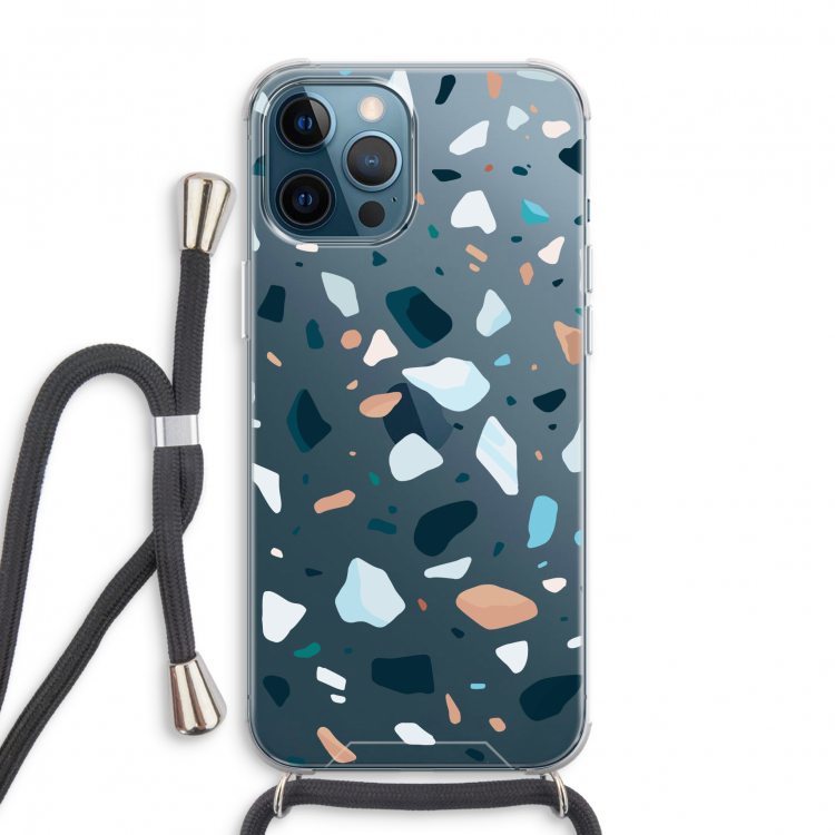 Terrazzo N°13: iPhone 12 Pro Max Transparant Hoesje met koord