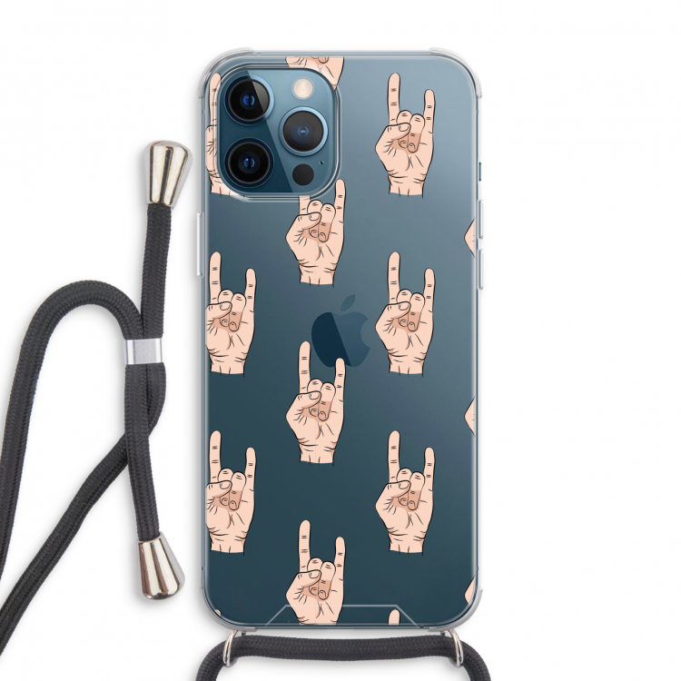 Rock: iPhone 12 Pro Max Transparant Hoesje met koord