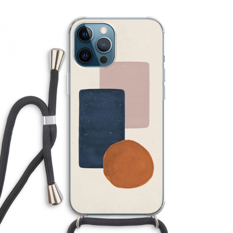 Geo #3: iPhone 12 Pro Max Transparant Hoesje met koord