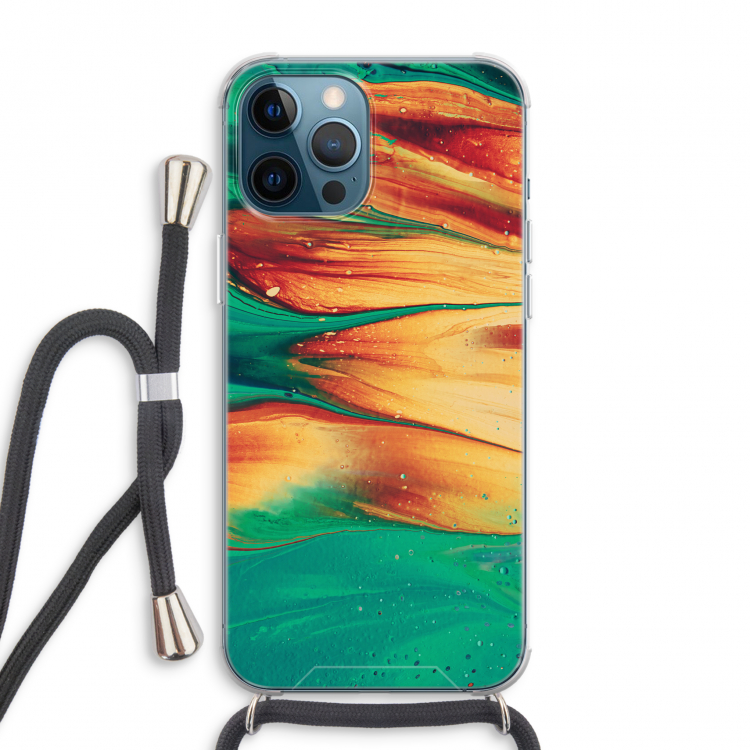 Green Inferno: iPhone 12 Pro Max Transparant Hoesje met koord