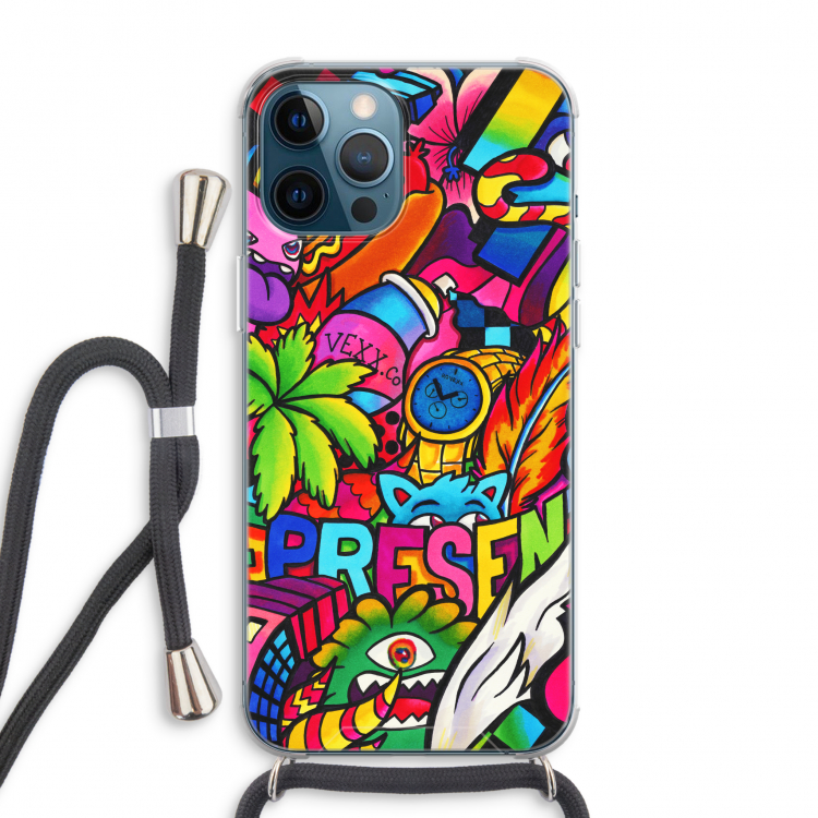Represent: iPhone 12 Pro Max Transparant Hoesje met koord