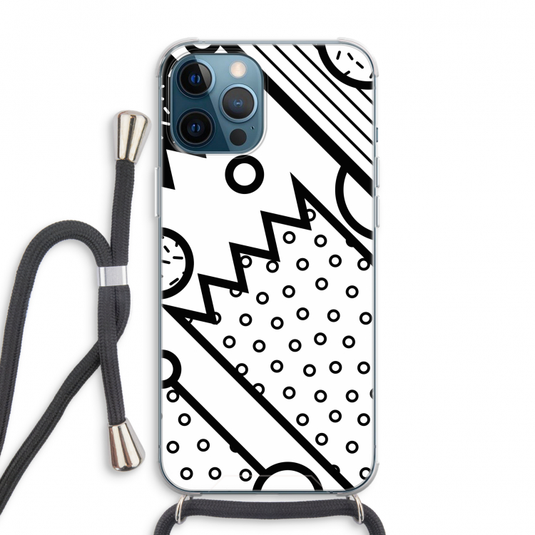 Pop Art #4: iPhone 12 Pro Max Transparant Hoesje met koord