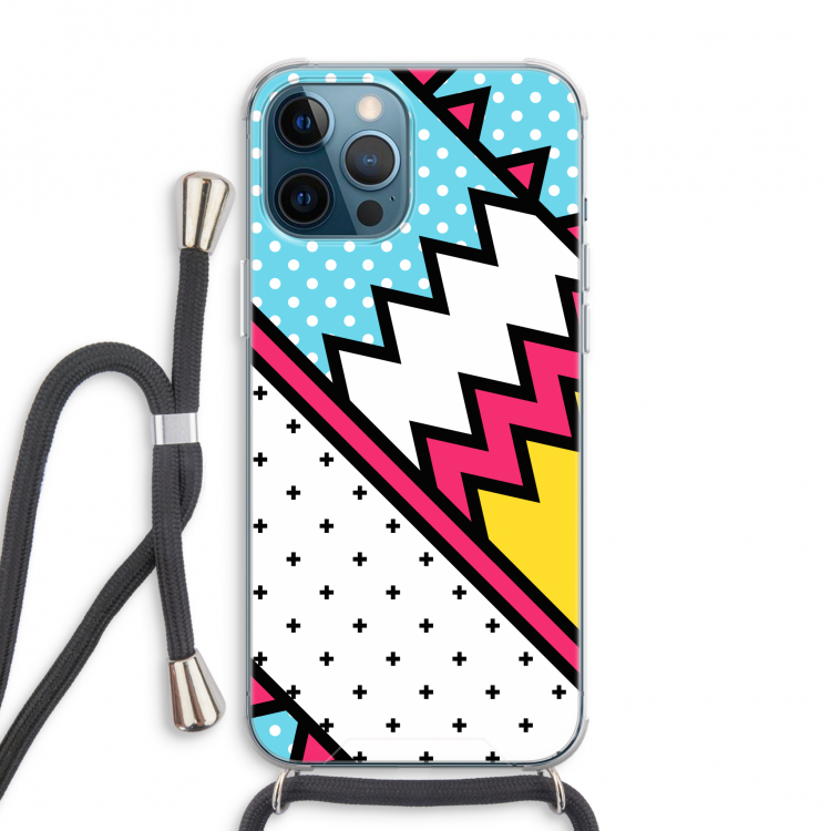 Pop Art #2: iPhone 12 Pro Max Transparant Hoesje met koord