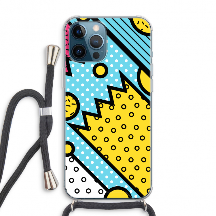 Pop Art #1: iPhone 12 Pro Max Transparant Hoesje met koord