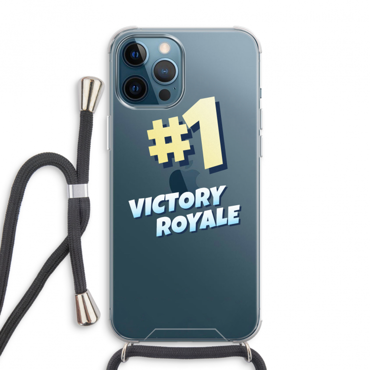 Victory Royale: iPhone 12 Pro Max Transparant Hoesje met koord