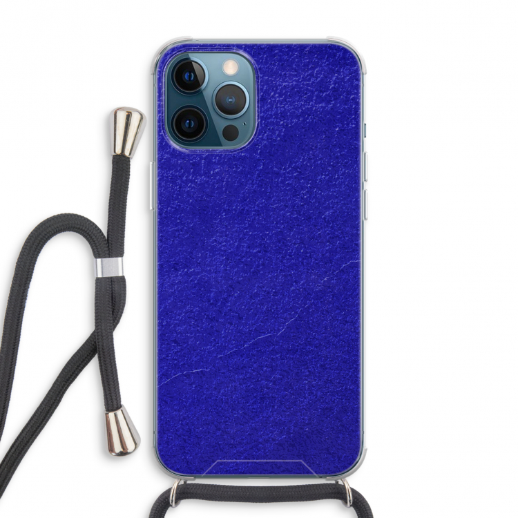 Majorelle Blue: iPhone 12 Pro Max Transparant Hoesje met koord