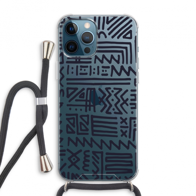 Marrakech print: iPhone 12 Pro Max Transparant Hoesje met koord