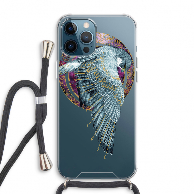 Golden Falcon: iPhone 12 Pro Max Transparant Hoesje met koord