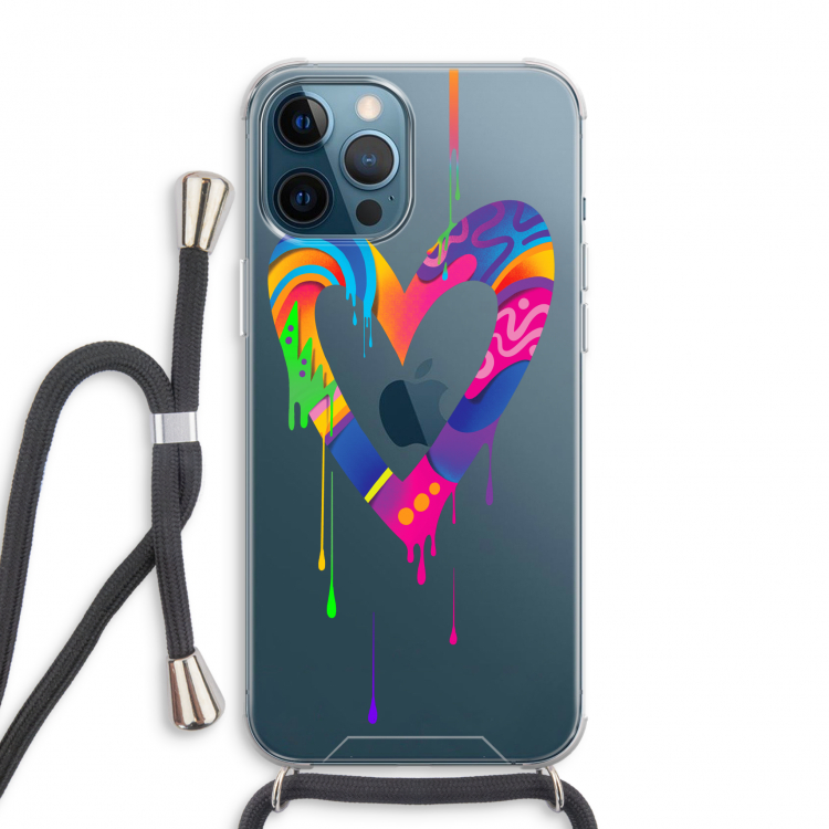 Melts My Heart: iPhone 12 Pro Max Transparant Hoesje met koord