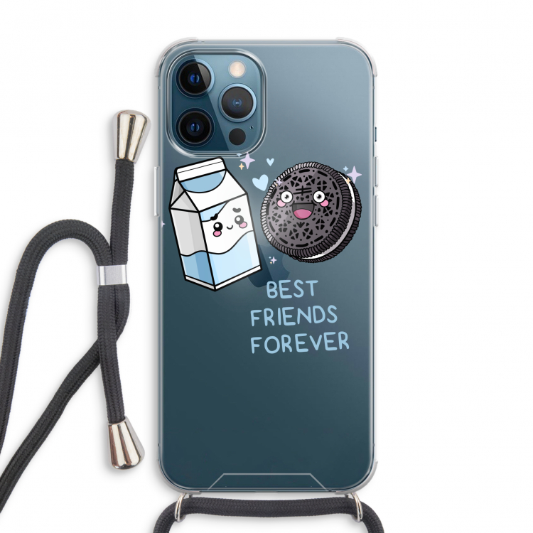 Best Friend Forever: iPhone 12 Pro Max Transparant Hoesje met koord