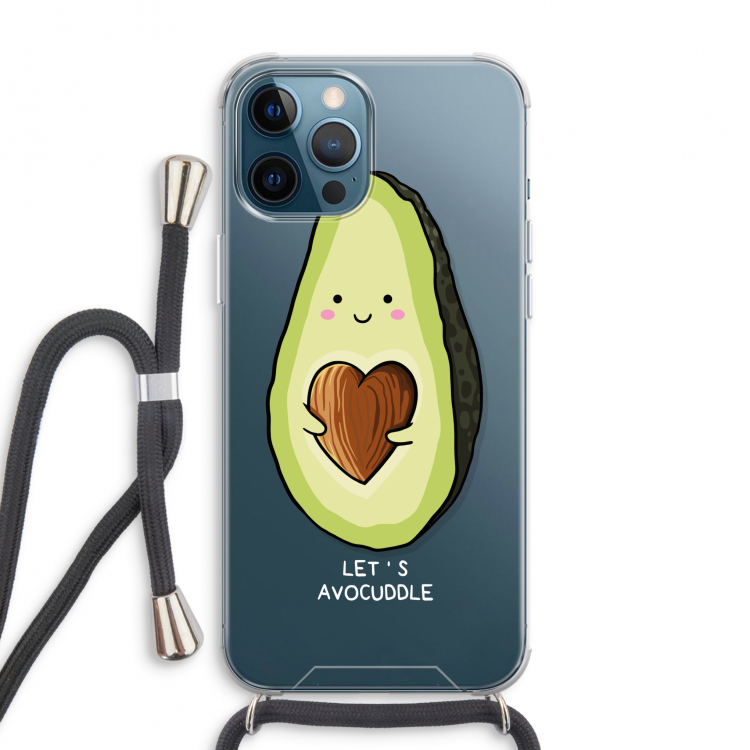 Avocuddle: iPhone 12 Pro Max Transparant Hoesje met koord