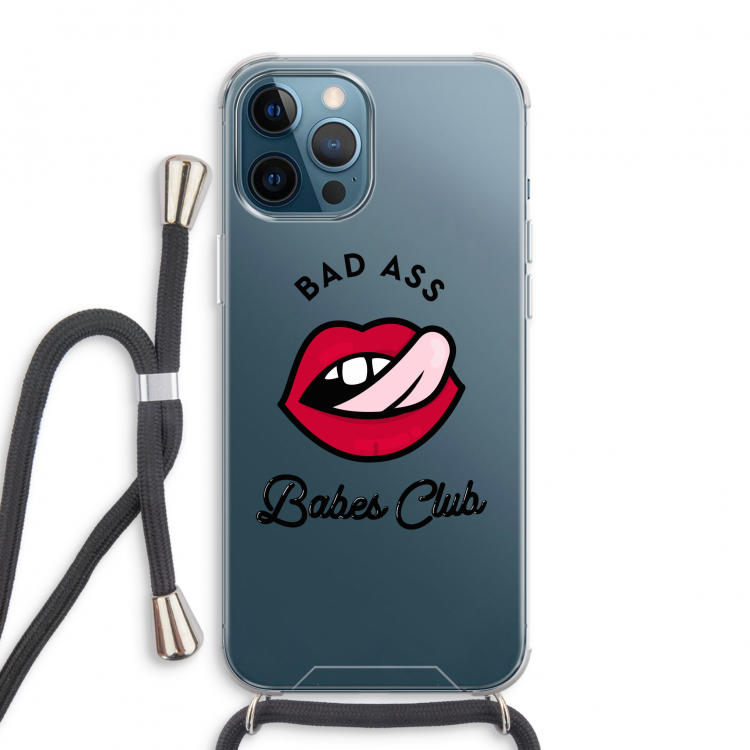 Badass Babes Club: iPhone 12 Pro Max Transparant Hoesje met koord
