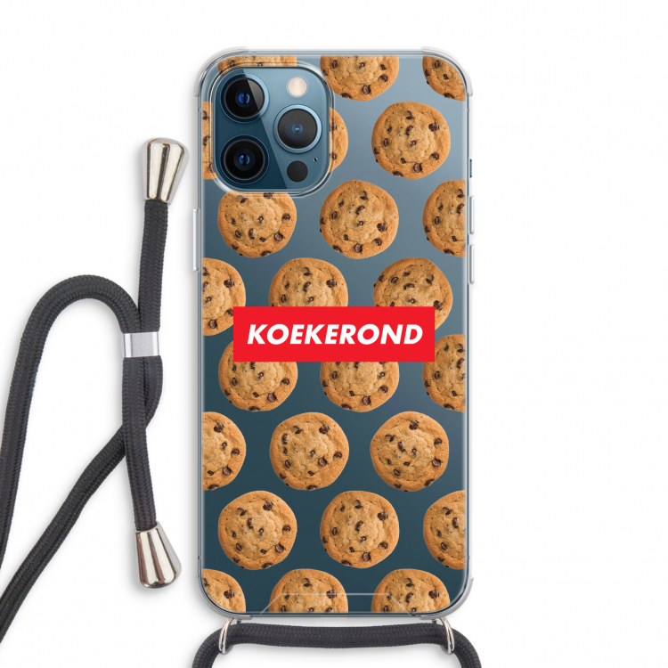 Koekerond: iPhone 12 Pro Max Transparant Hoesje met koord