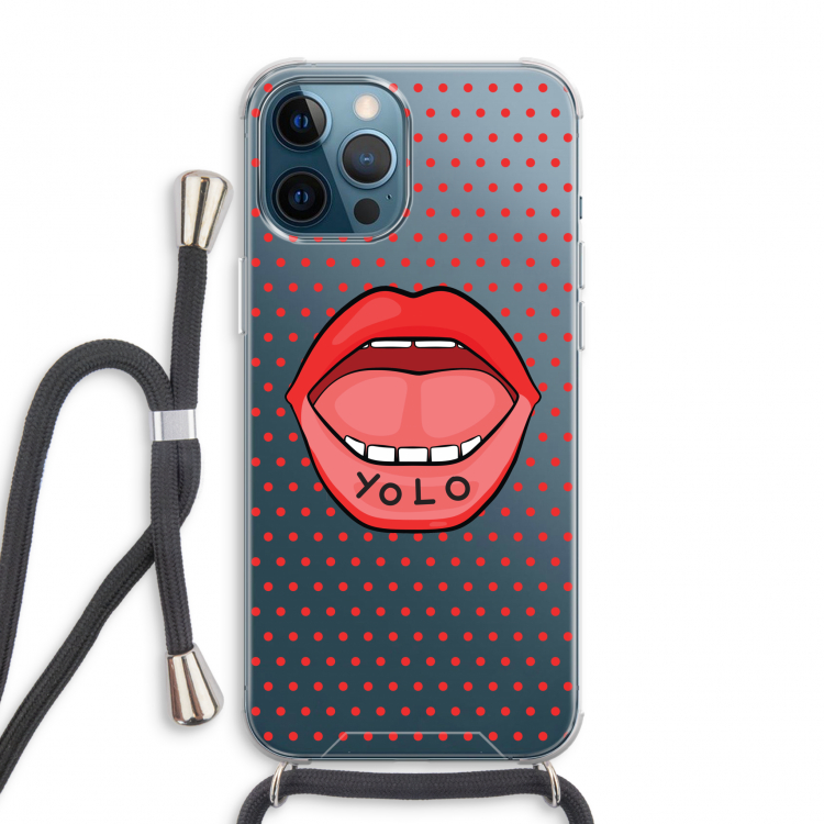 Yolo Denise: iPhone 12 Pro Max Transparant Hoesje met koord