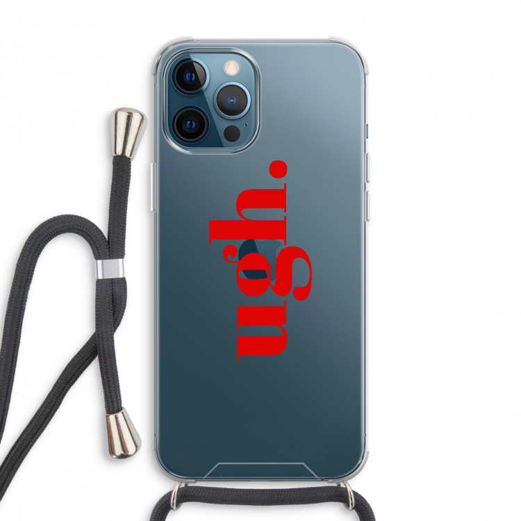 Ugh: iPhone 12 Pro Max Transparant Hoesje met koord