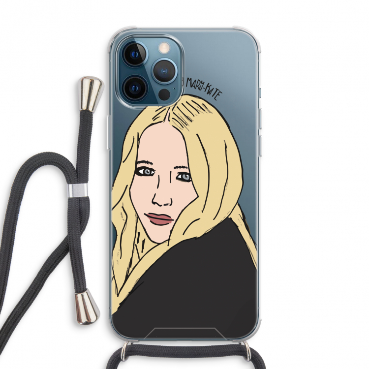 Mary Kate: iPhone 12 Pro Max Transparant Hoesje met koord