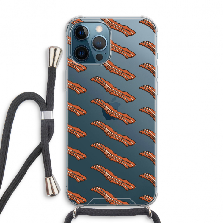 Bacon to my eggs #2: iPhone 12 Pro Max Transparant Hoesje met koord