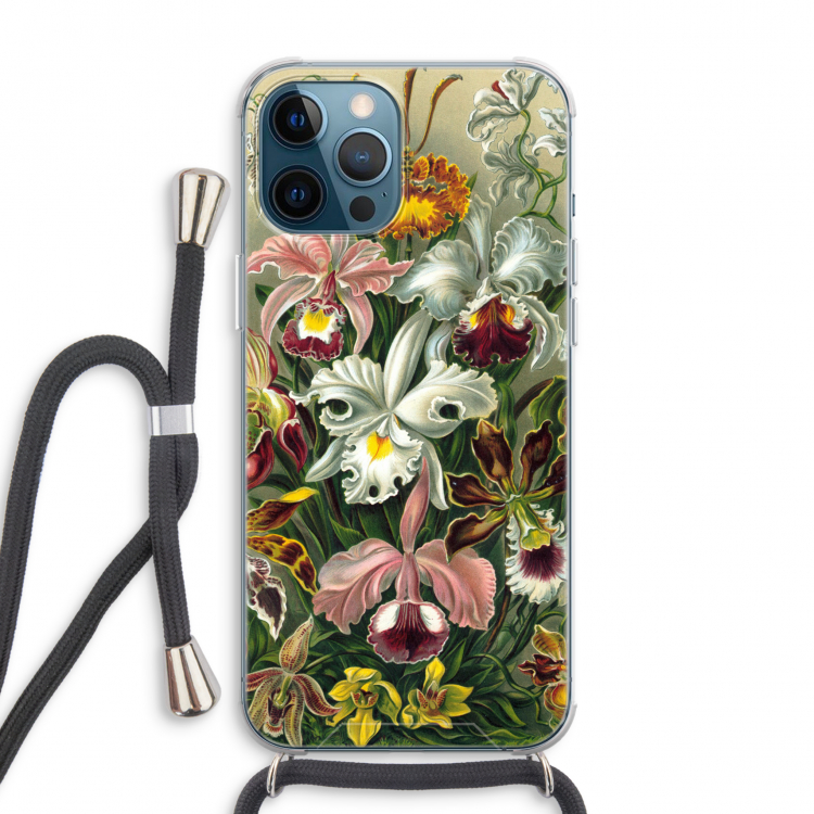 Haeckel Orchidae: iPhone 12 Pro Max Transparant Hoesje met koord