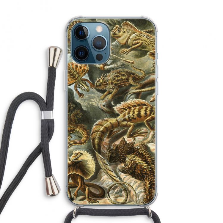 Haeckel Lacertilia: iPhone 12 Pro Max Transparant Hoesje met koord