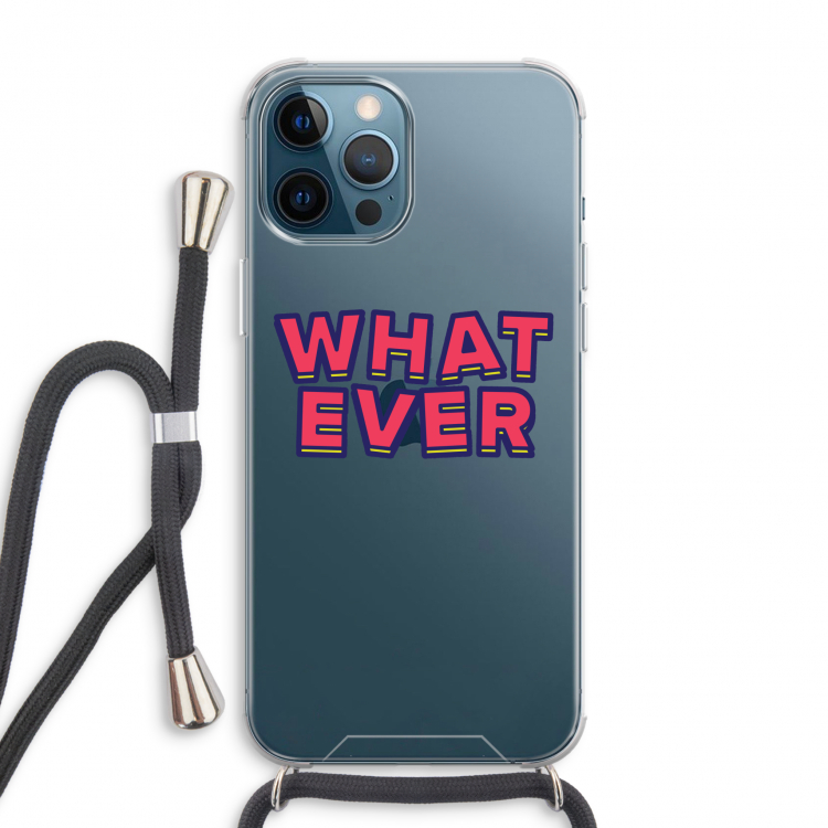 Whatever: iPhone 12 Pro Max Transparant Hoesje met koord