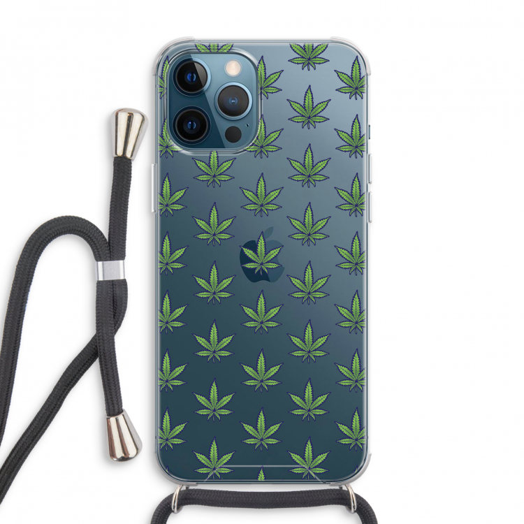 Weed: iPhone 12 Pro Max Transparant Hoesje met koord