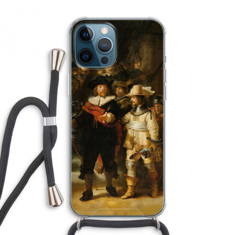 De Nachtwacht: iPhone 12 Pro Max Transparant Hoesje met koord