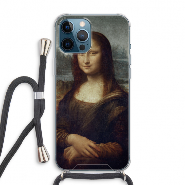 Mona Lisa: iPhone 12 Pro Max Transparant Hoesje met koord