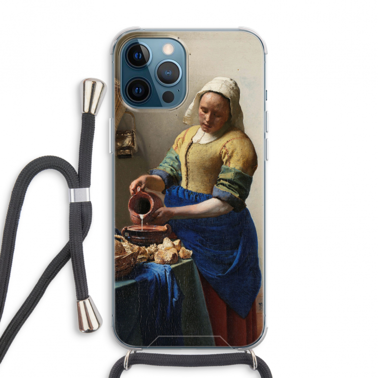 The Milkmaid: iPhone 12 Pro Max Transparant Hoesje met koord